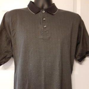 Classic Izod 2 Toned Grey Black Golf Shirt